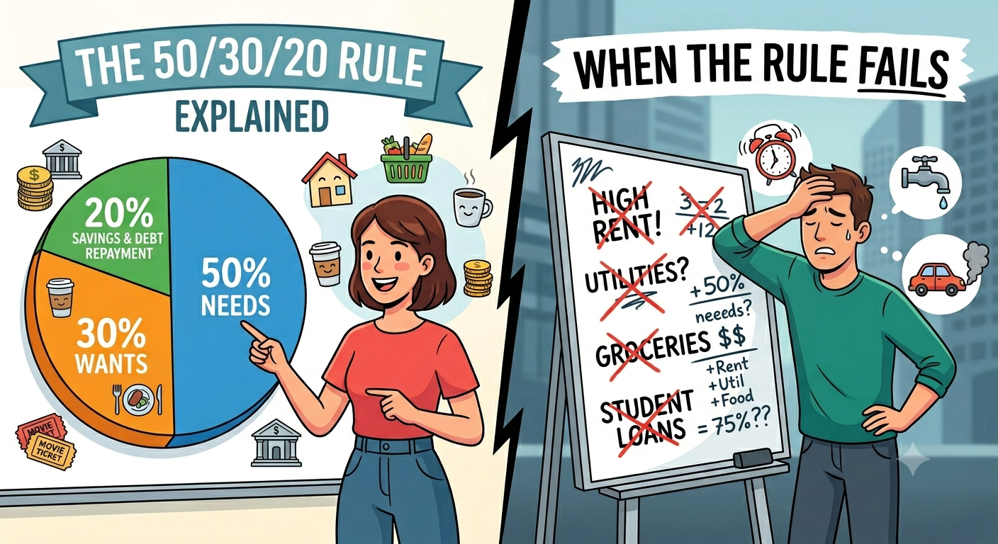 The 50/30/20 Rule Explained — And When It Doesn’t Actually Work for You